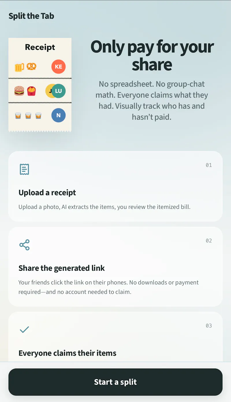 Split the Tab screenshot 4