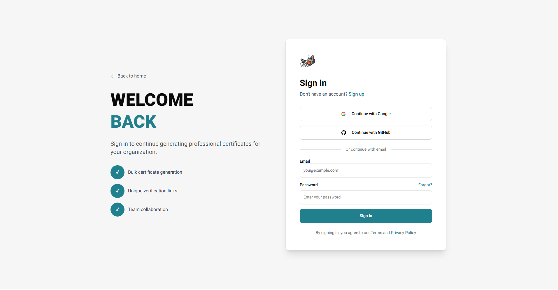 Certify - Screenshot 4 showing product features and functionality