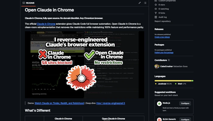 Open Claude in Chrome产品图