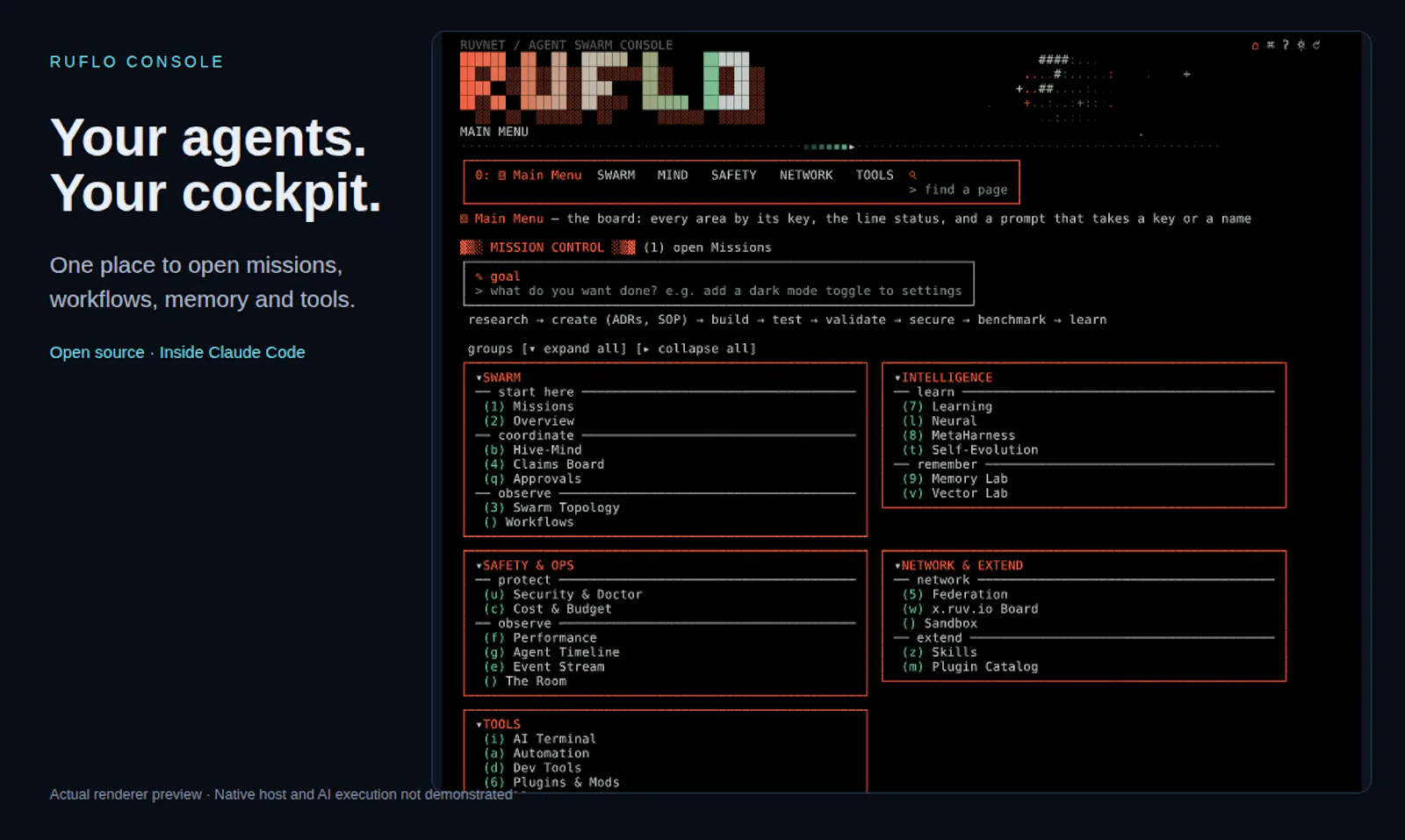 Ruflo Console screenshot 1