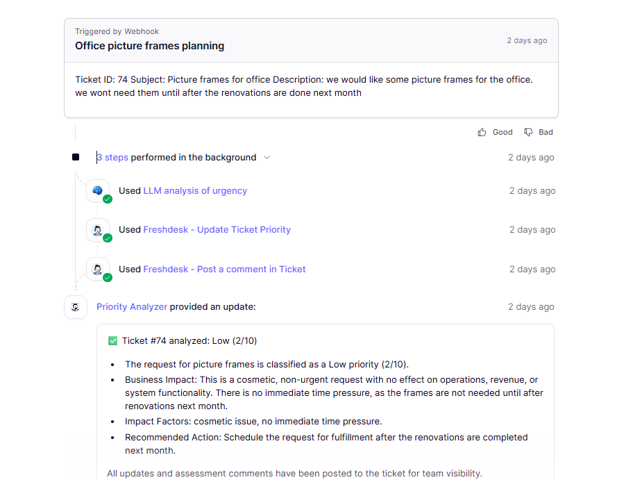 Ticket Priority Analyzer Agent gallery image