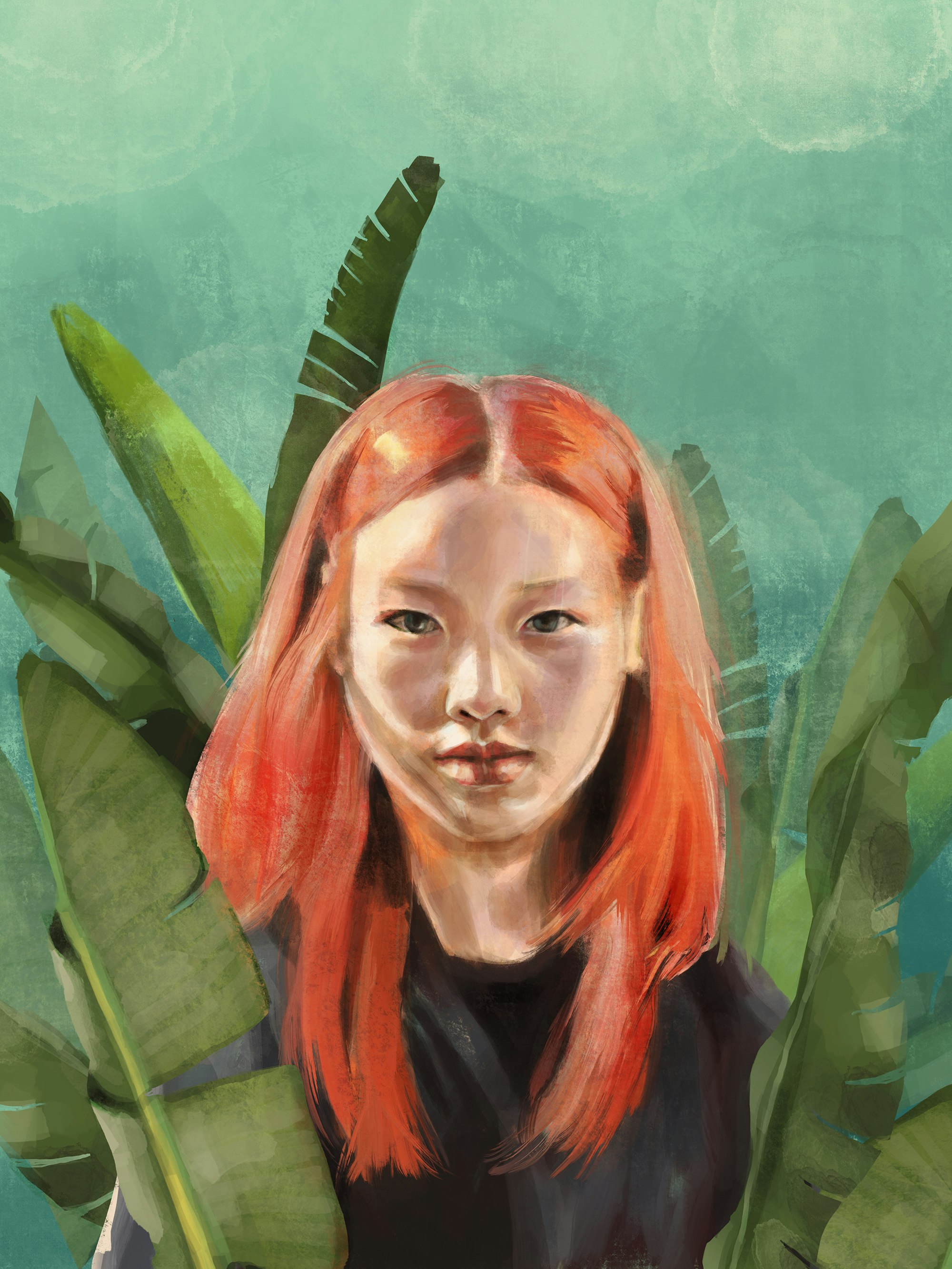 Tropical Art Print Digital Portrait
