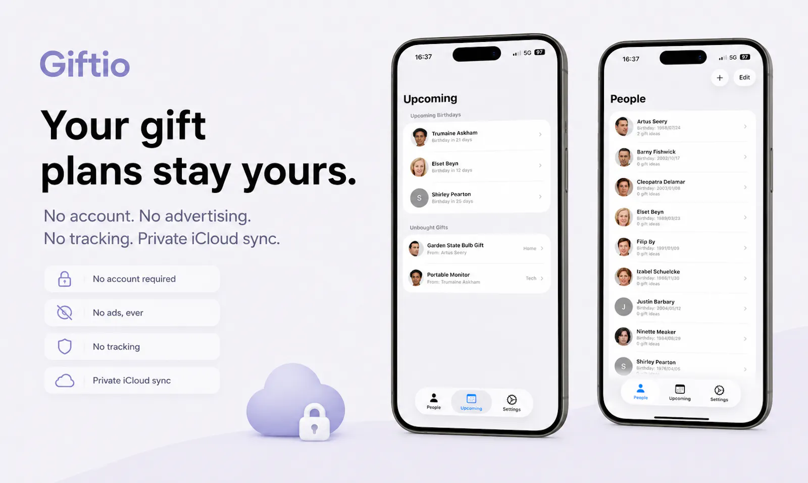 Giftio - Private Gift Planning screenshot 3