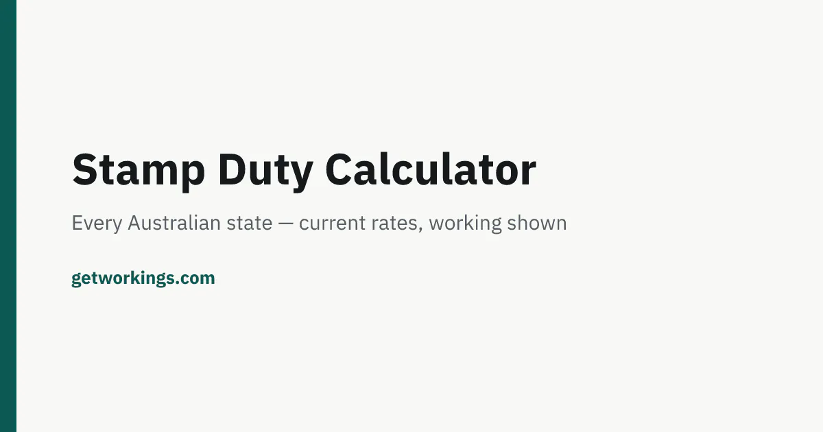 Workings — Stamp Duty Calculator gallery image