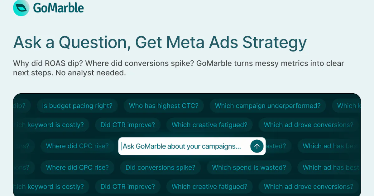GoMarble AI for Meta Ads