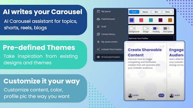 Experience the revolutionary LinkedIn Carousel creation with our AI tool, enhancing your profile with engaging Carousels effortlessly.