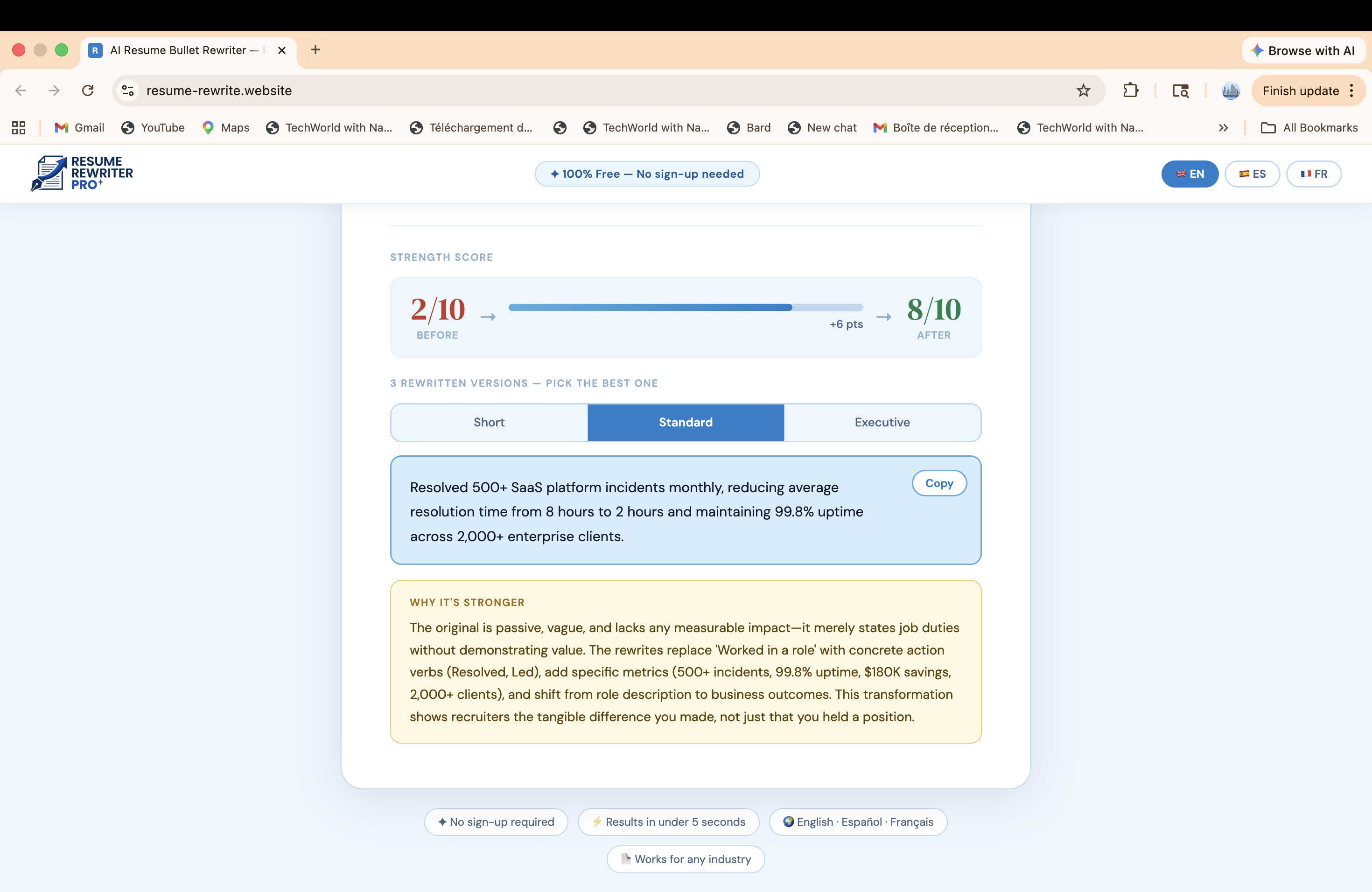 Resume Rewriter Pro gallery image