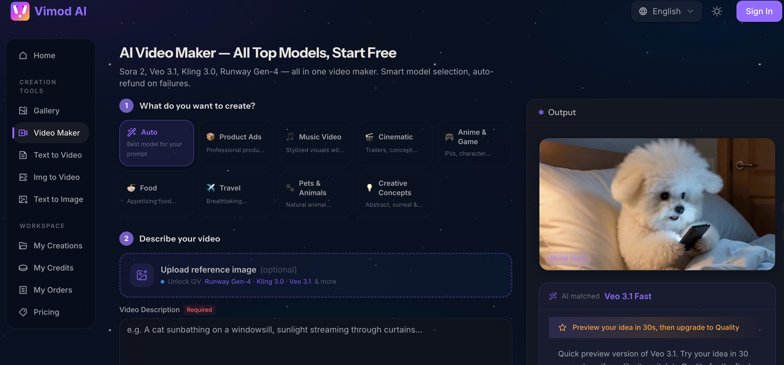 vimod.ai – AI Video Generator gallery image