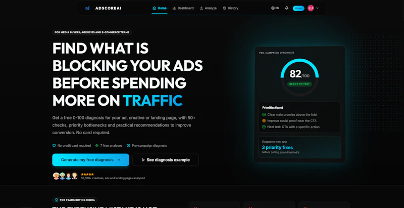 AdScoreAI screenshot 1