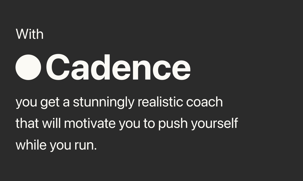 startuptile Cadence Running-Up your running game with a new virtual coach!