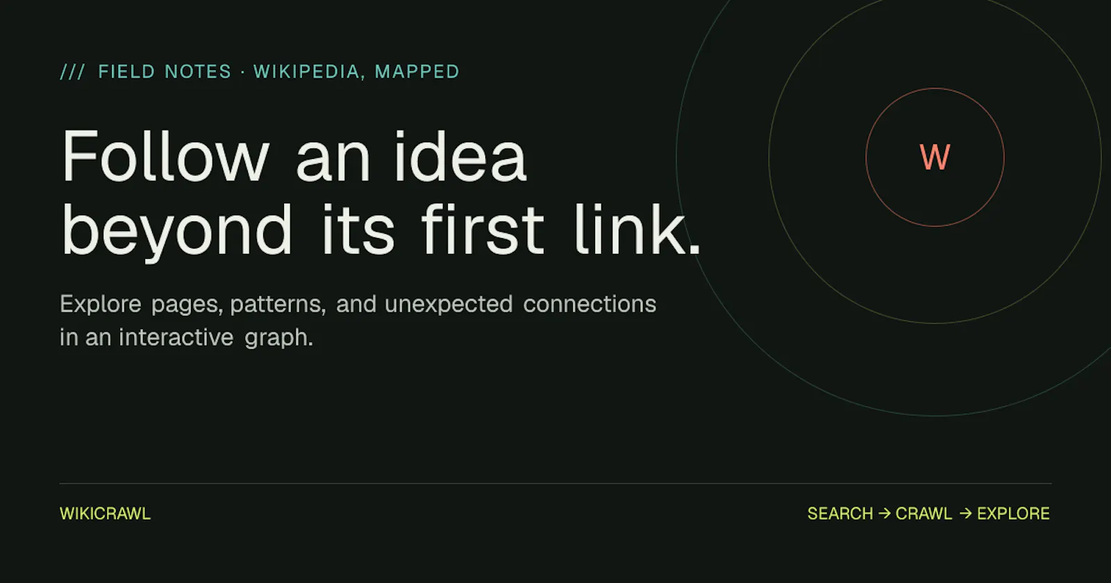 WikiCrawl screenshot 1