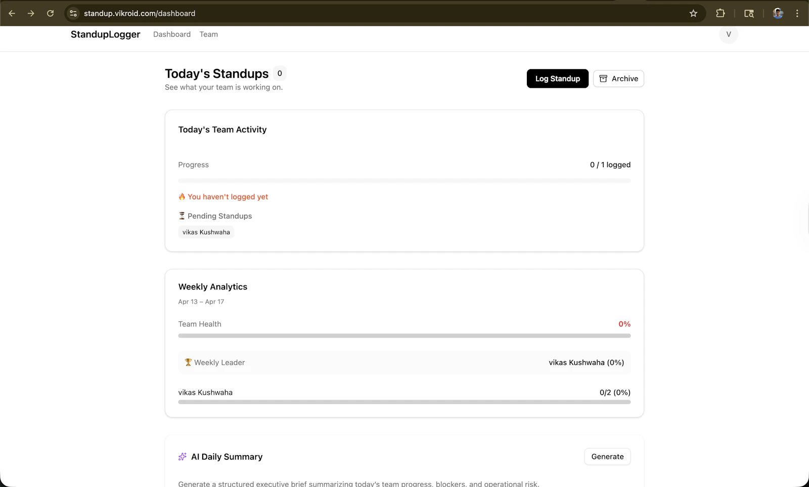 Standup by Vikroid screenshot 1
