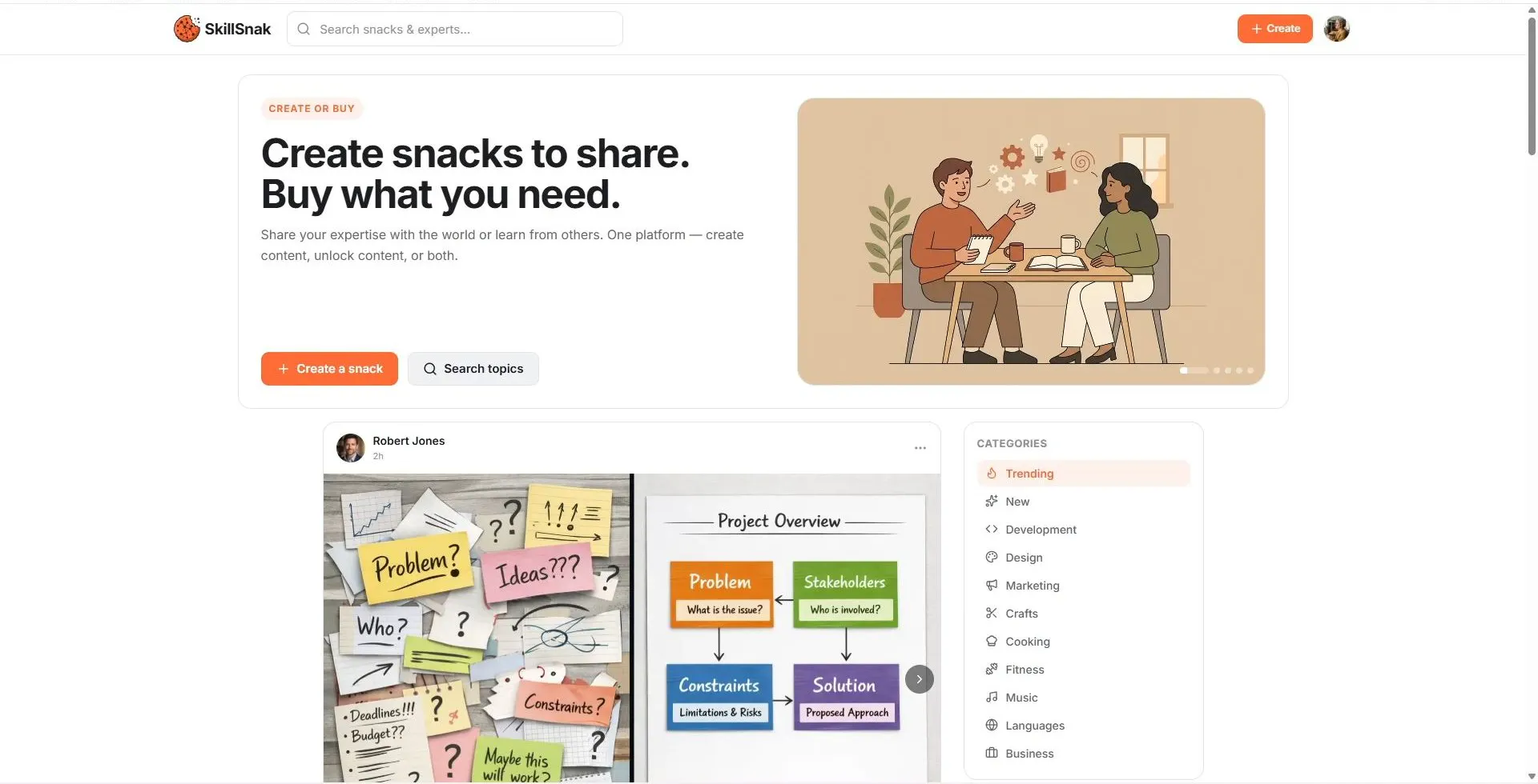SkillSnak — Micro-skills marketplace gallery image