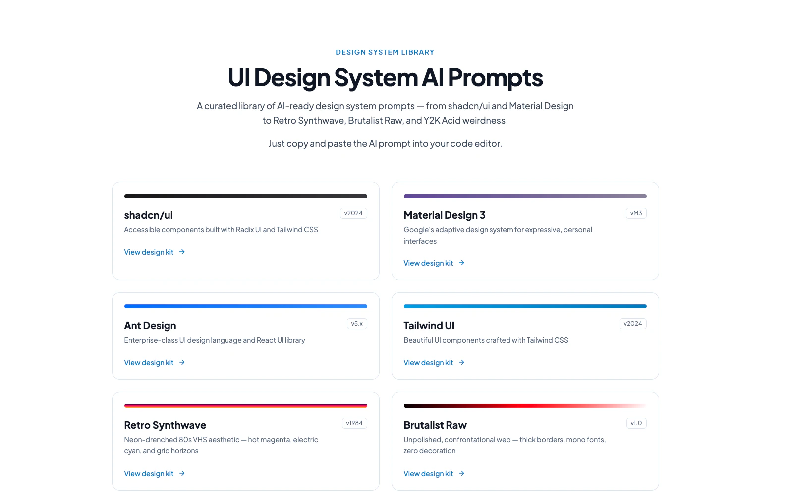 UI Design Systems Prompts 截图