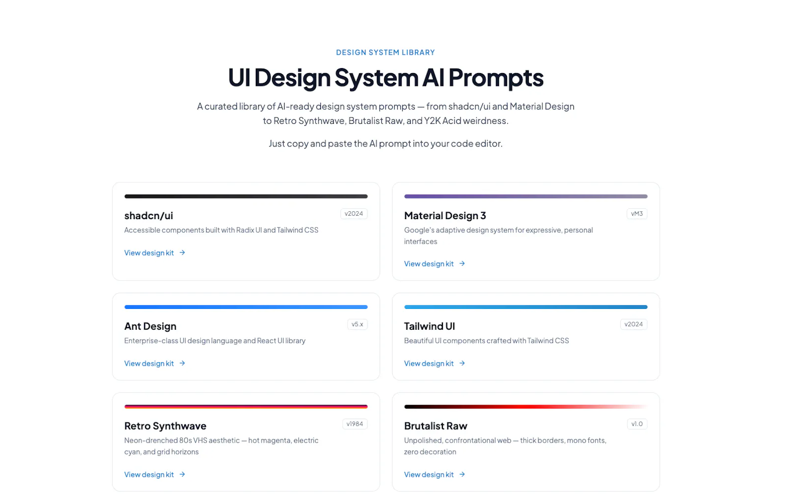 UI Design Systems Prompts screenshot 1