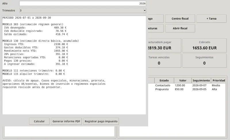 Autónomo Pro Gestor v2.3 screenshot 1