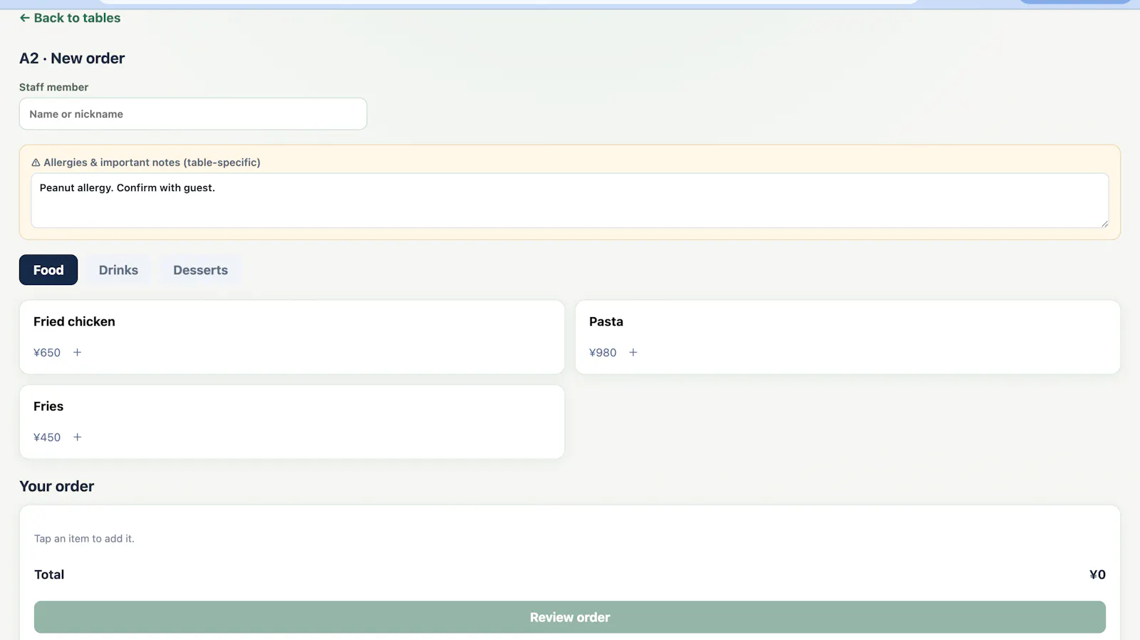 TableFlow screenshot 2