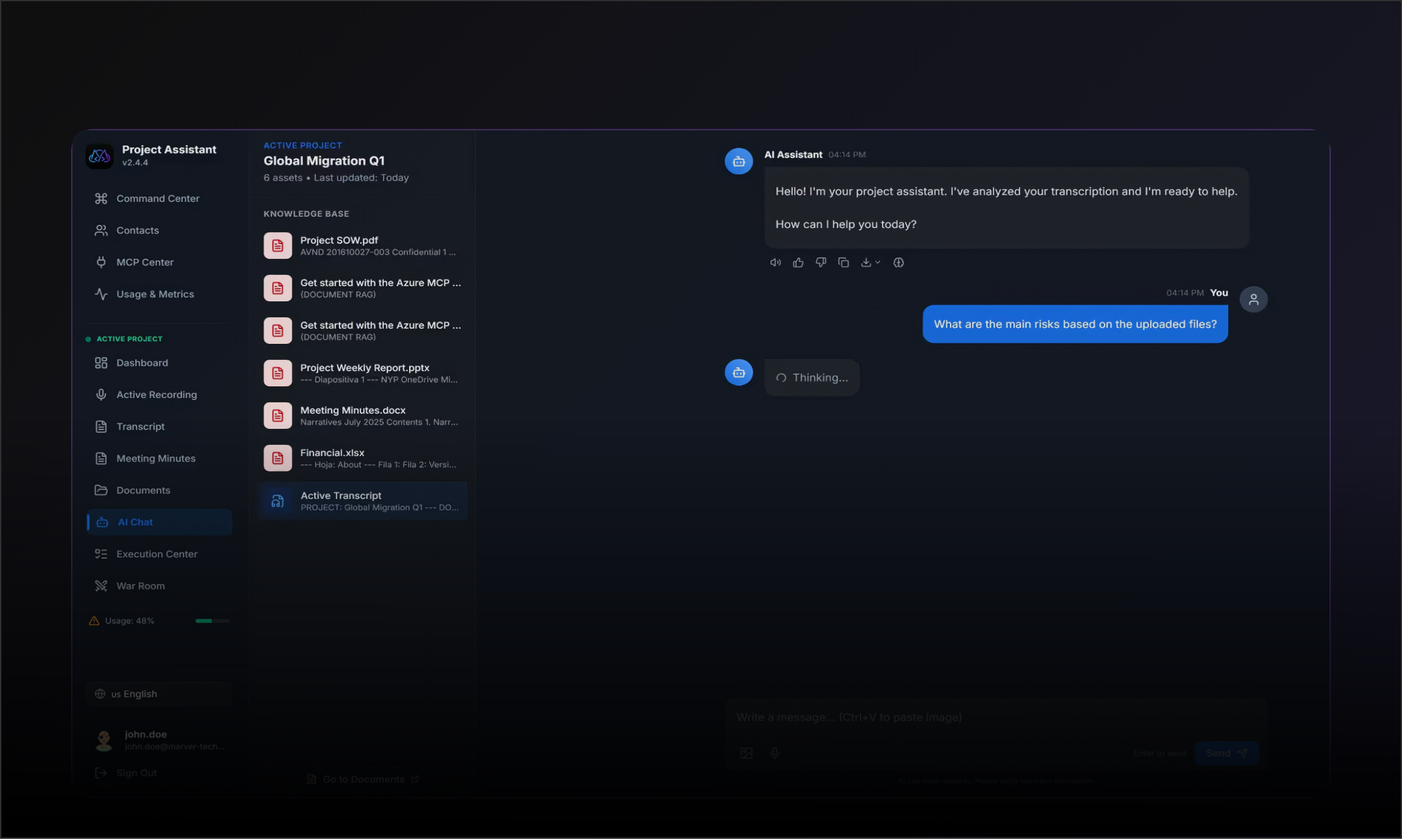 Project Assistant Risk Scanner gallery image