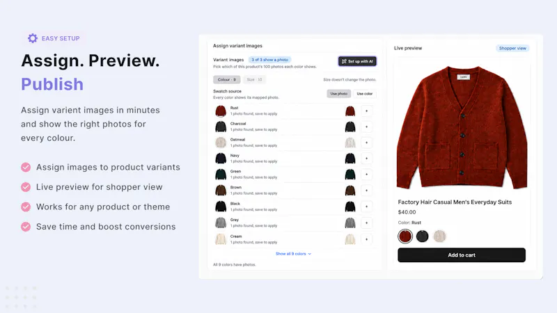 Varn - Product Variants and Swatches AI screenshot 4