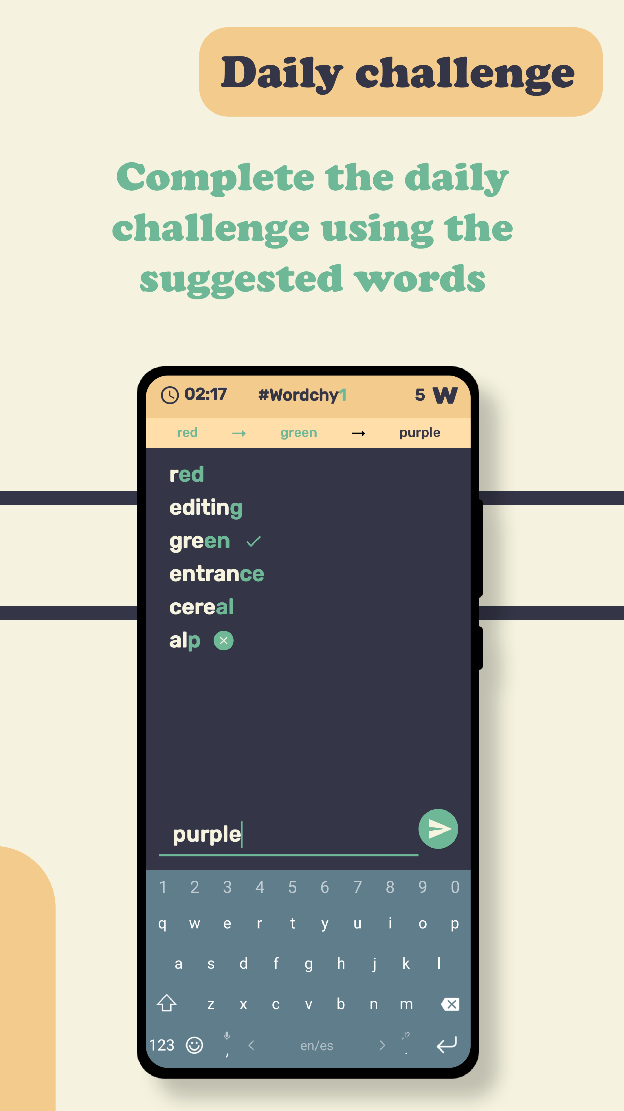 Wordchy - Un gioco di reazione a catena di parole media 2