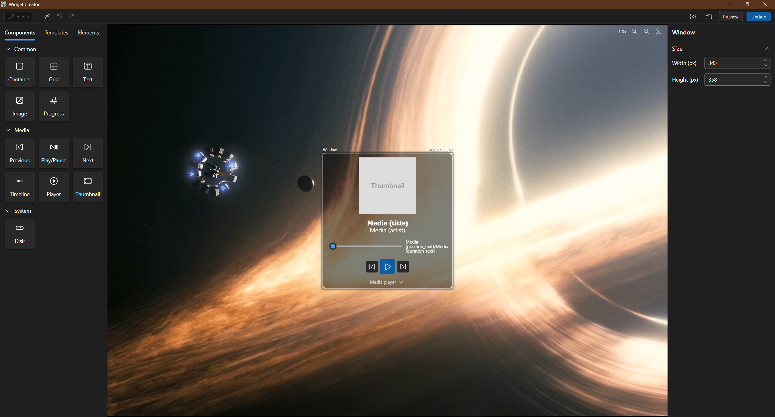 Widget Delta media 4