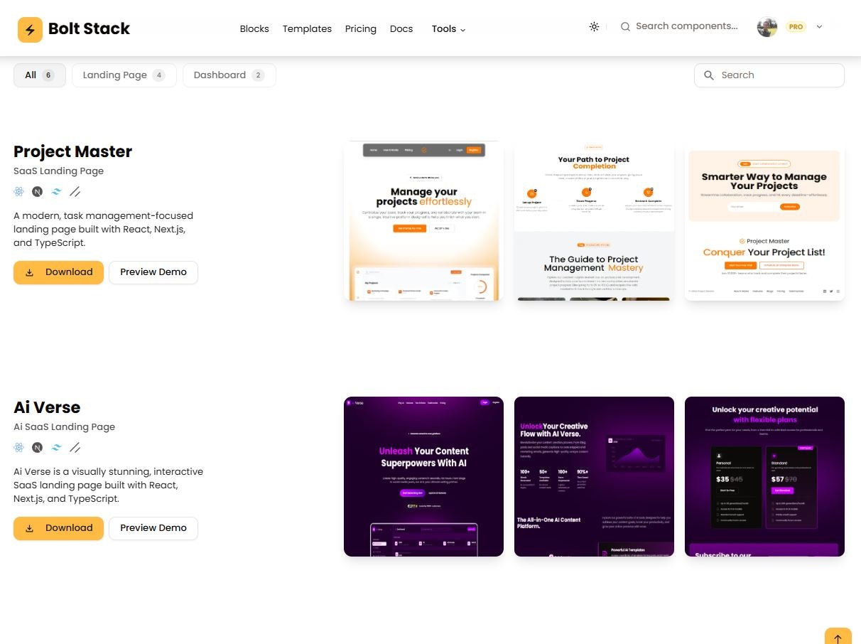 BoltStack - Screenshot 4 showing product features and functionality