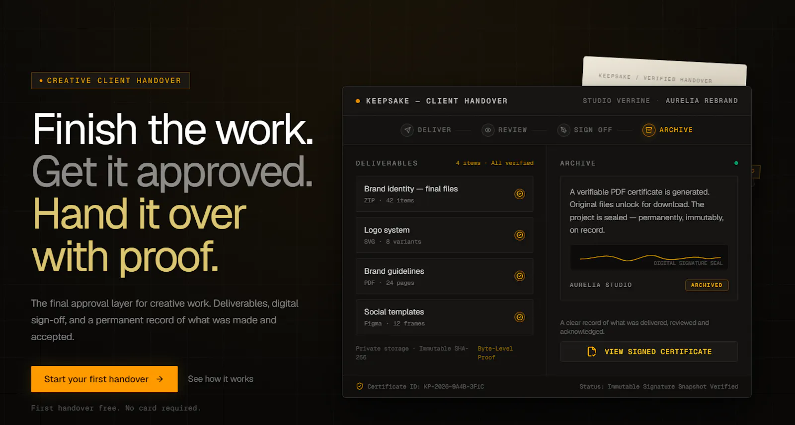 Keepsake screenshot 1