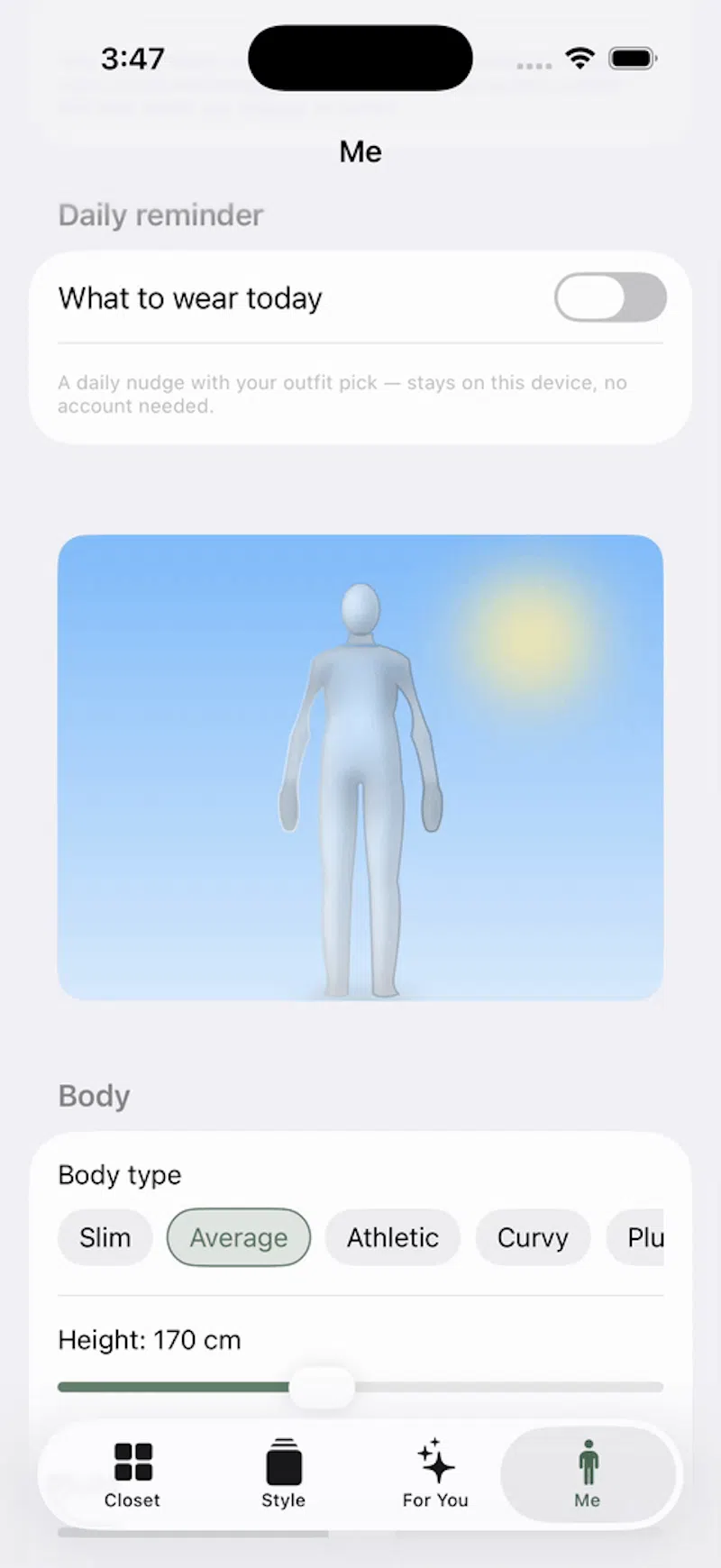 Wearform screenshot 2