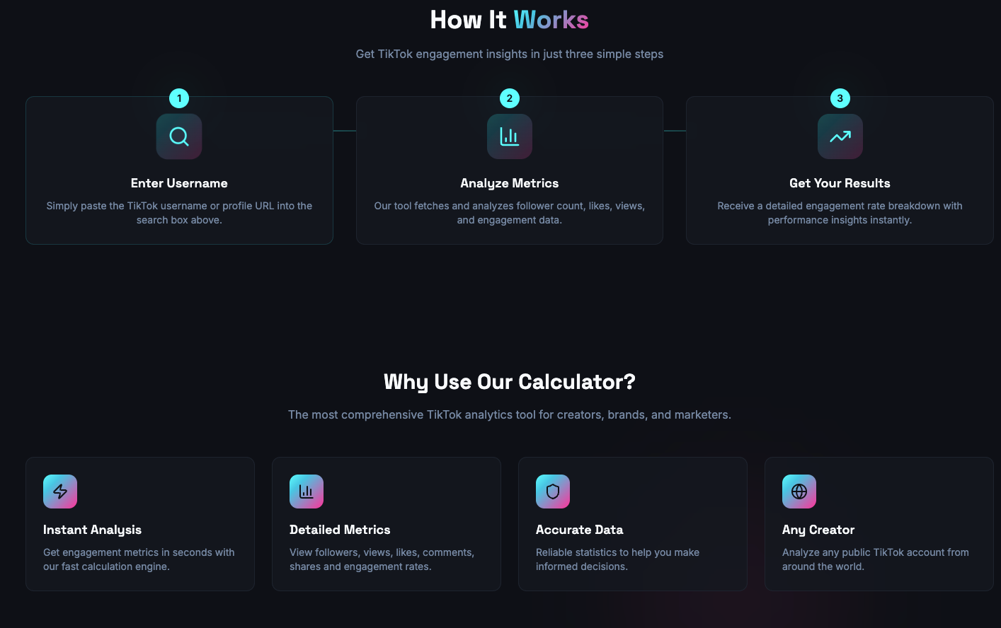 Engagement Rate Calculator - Screenshot 2 showing product features and functionality