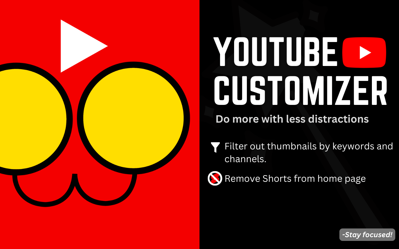 YT Customizer - YouTube -voedingsfilter - Filter YT -aanbevelingen naadloos uit met trefwoorden media 2