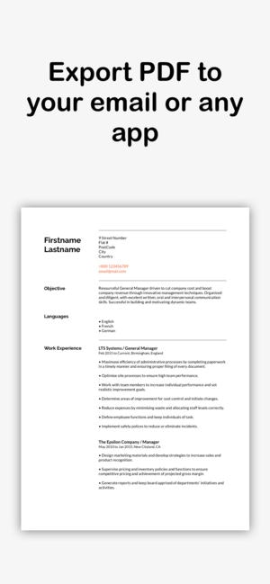 Powerful professional resume creator on iOS gallery image