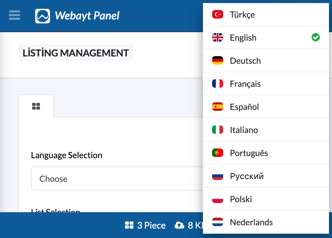 Webayt Content Management System - Main product screenshot demonstrating key features and user interface