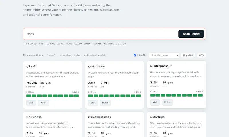 Nichory screenshot 2