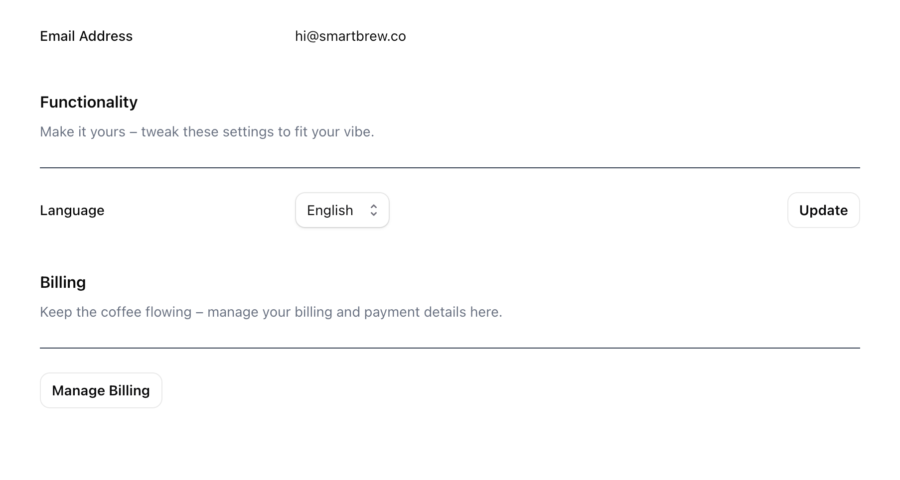 SmartBrew - Screenshot 2 showing product features and functionality