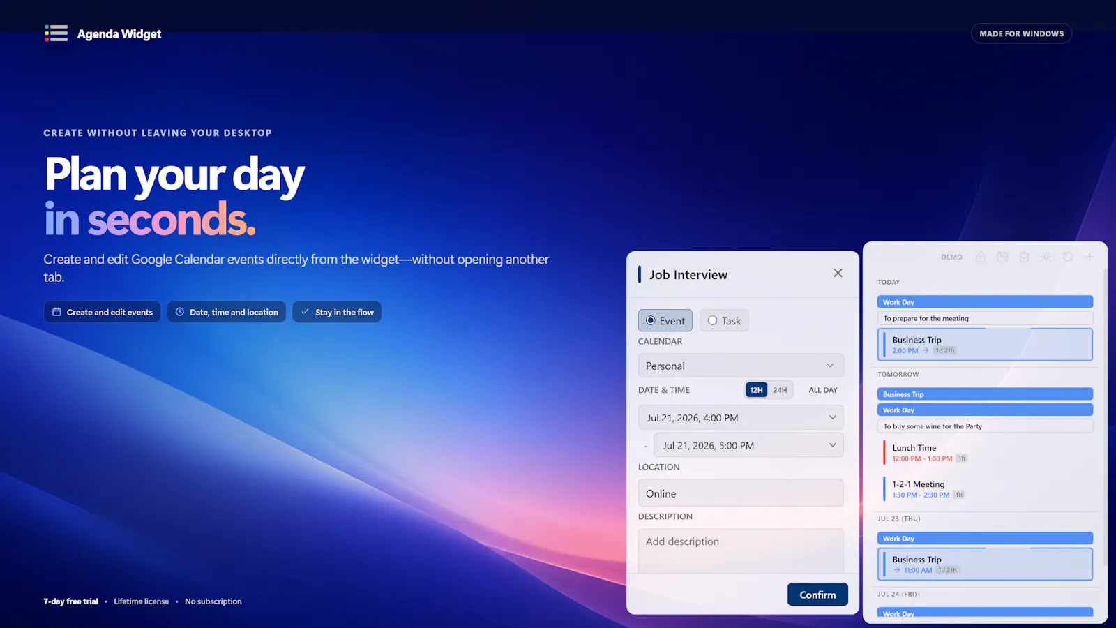Agenda Widget screenshot 4