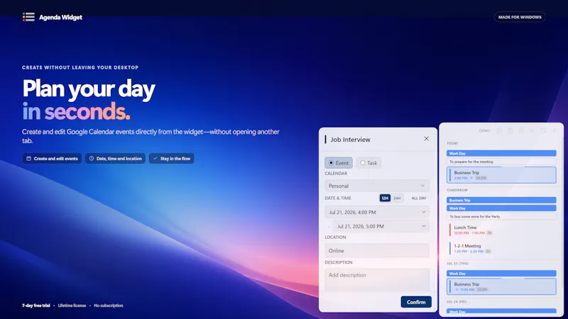Agenda Widget screenshot 4