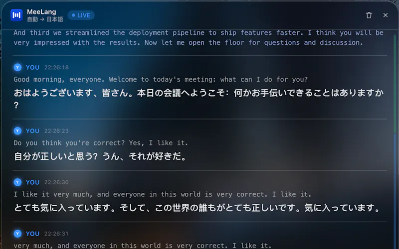 MeeLang screenshot 2