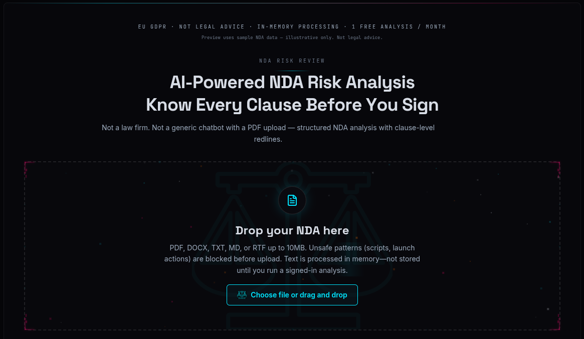 NDAshield: AI NDA Risk Analysis gallery image