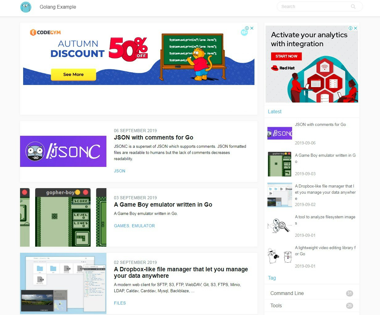 Golang Example gallery image