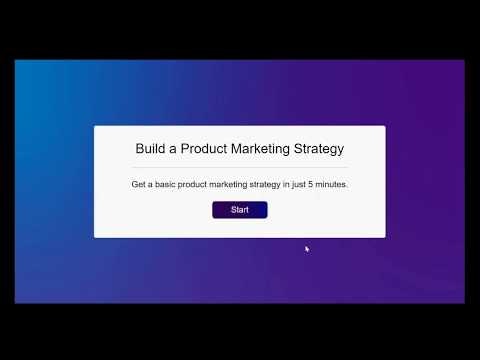 Product Marketing Strategy Builder gallery image