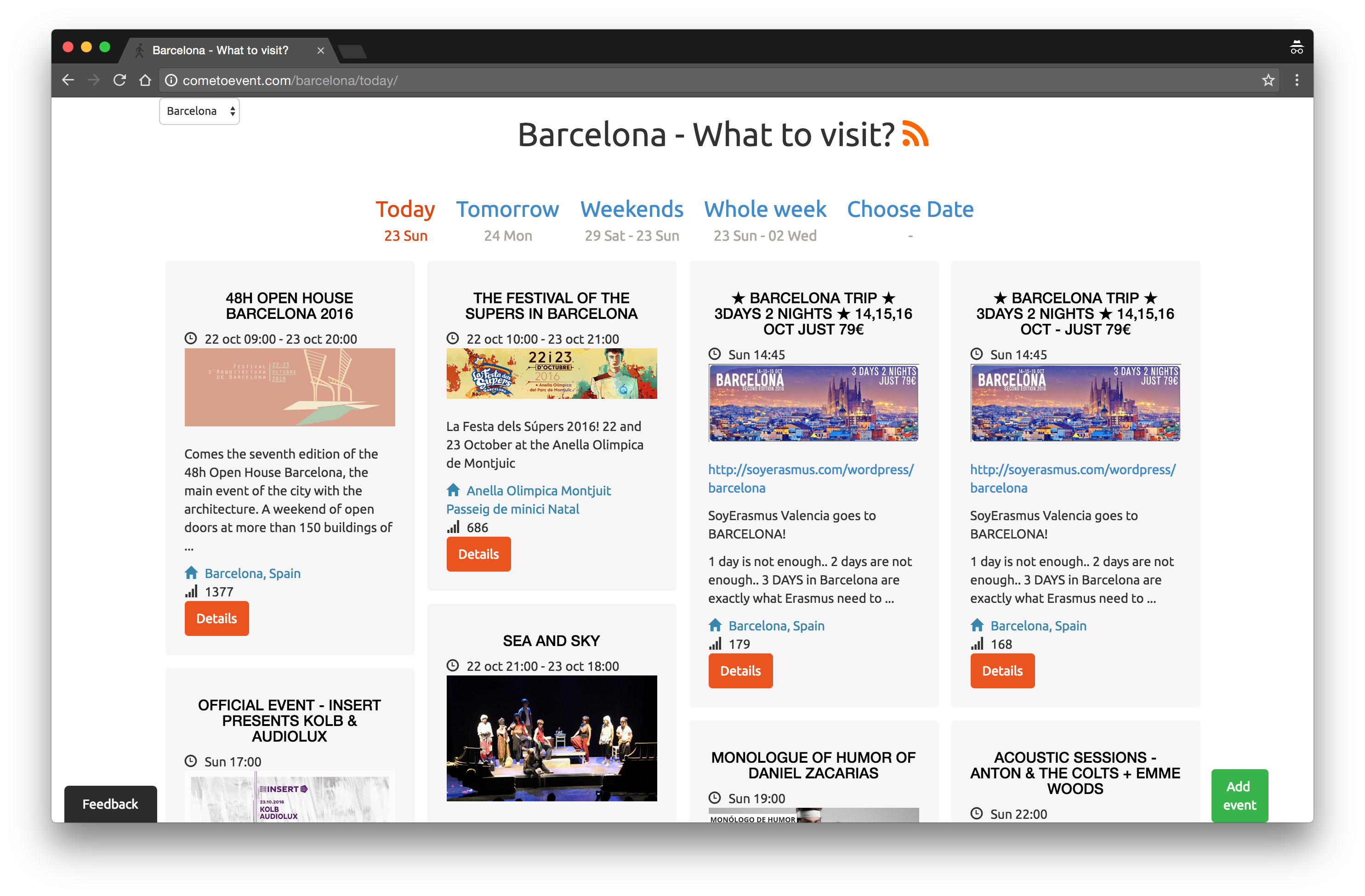 ComeToEvent - Local events aggregator.  See Kyiv/Berlin/Amsterdam events in English. gallery image