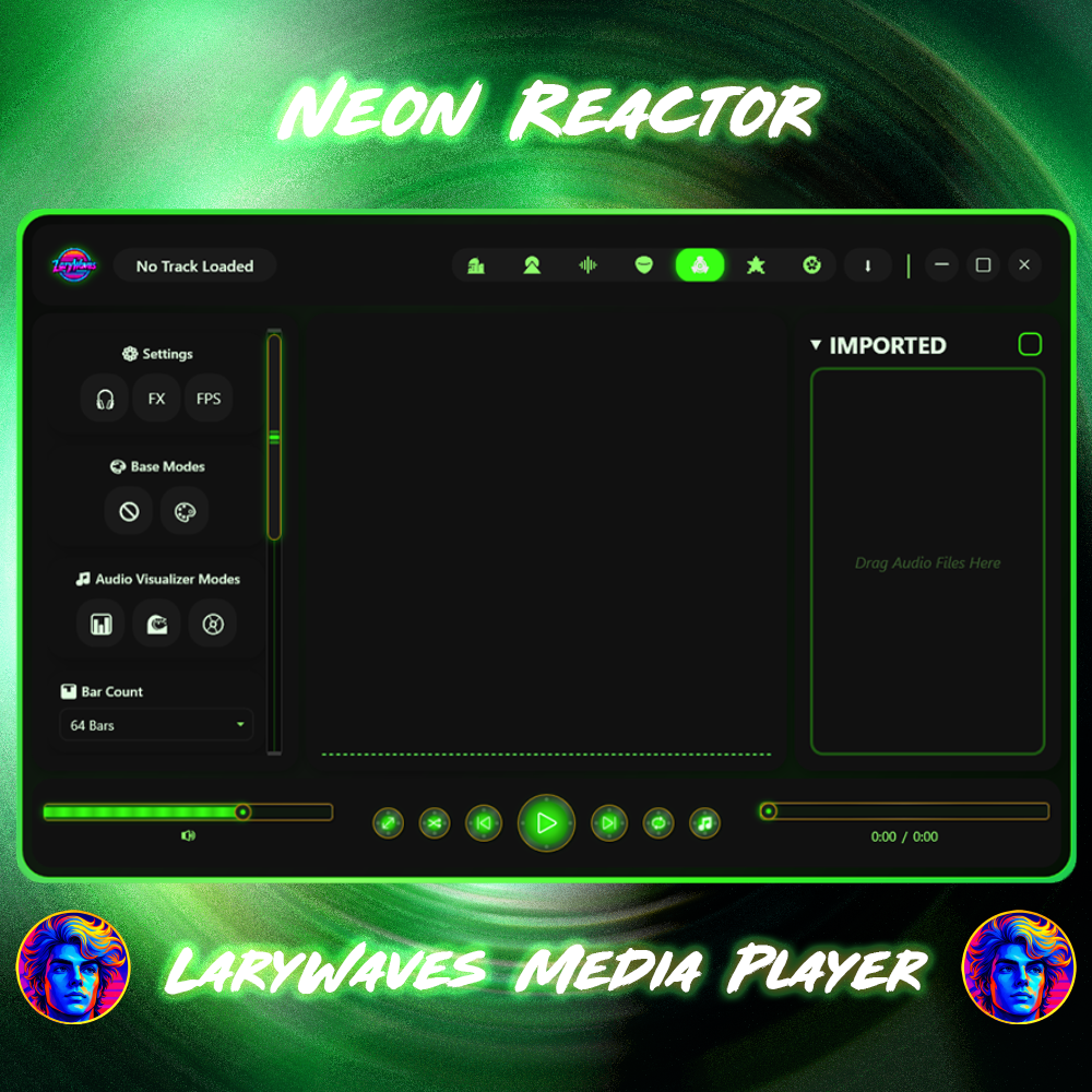 LaryWaves Media Player (v0.1) - Screenshot 5 showing product features and functionality