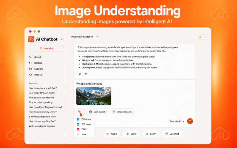 𝗖𝗹𝗼𝘂𝗱𝗶𝗮 𝗖𝗵𝗮𝘁: Ask AI Anything screenshot 5