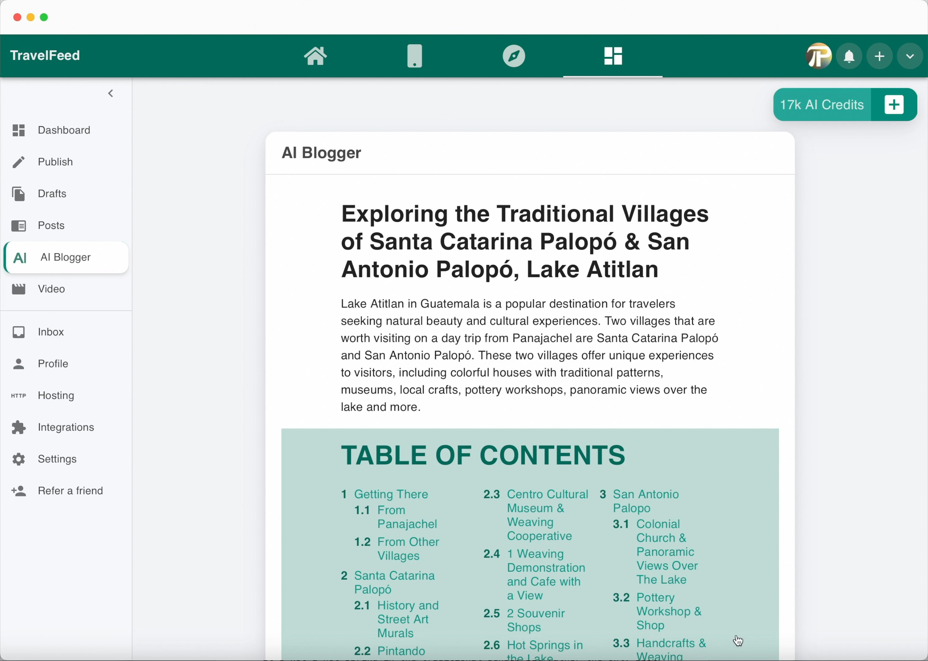 Travelfeed AI Blogger Medien 4