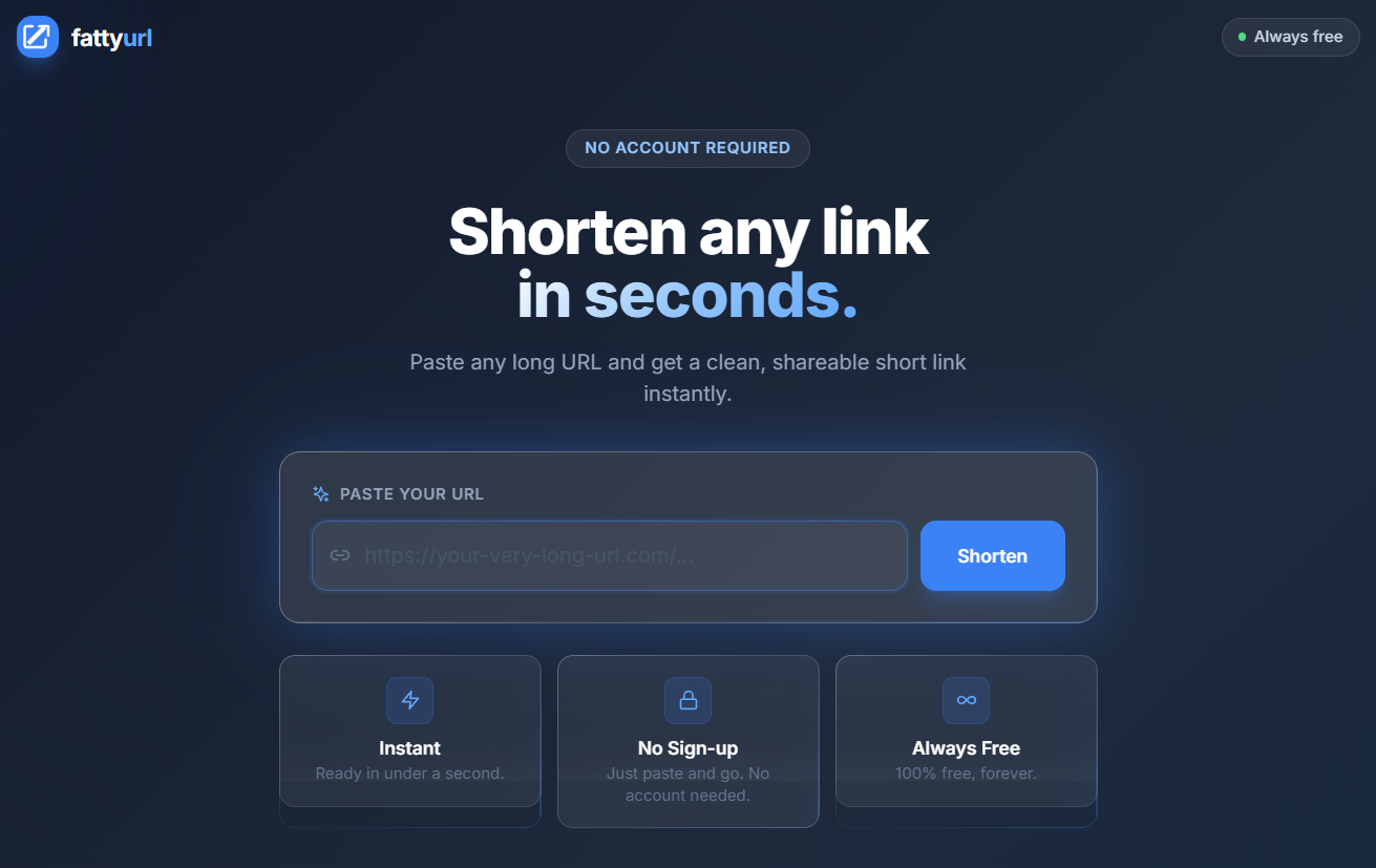 Fatty URL - Screenshot 2 showing product features and functionality