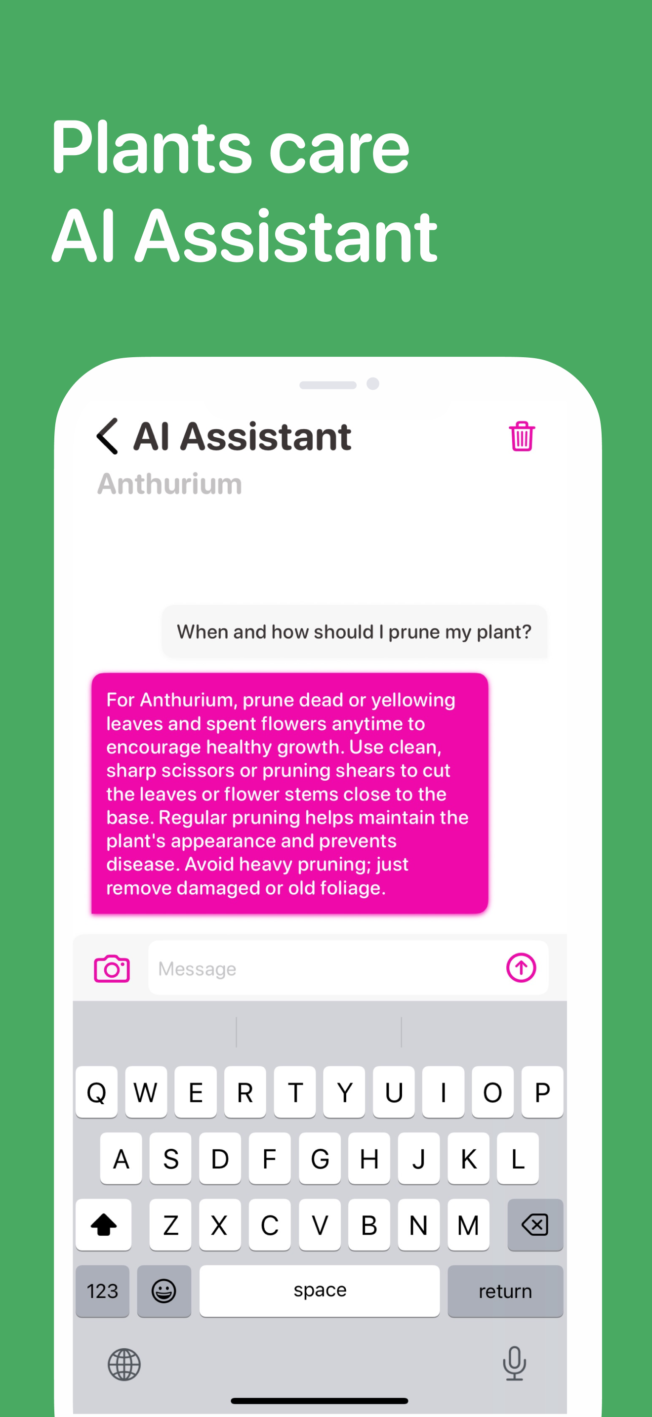 Mídia 5 de Verdes tem - Cuidados com plantas inteligentes: ID, pragas, lembretes, diário e chat da ai
