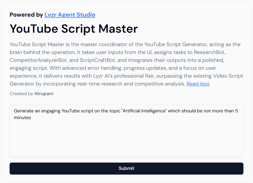 وسائط YouTube Script Master - تشغيل Smart و SPACTIDE YouTube Script CRIPT. 3