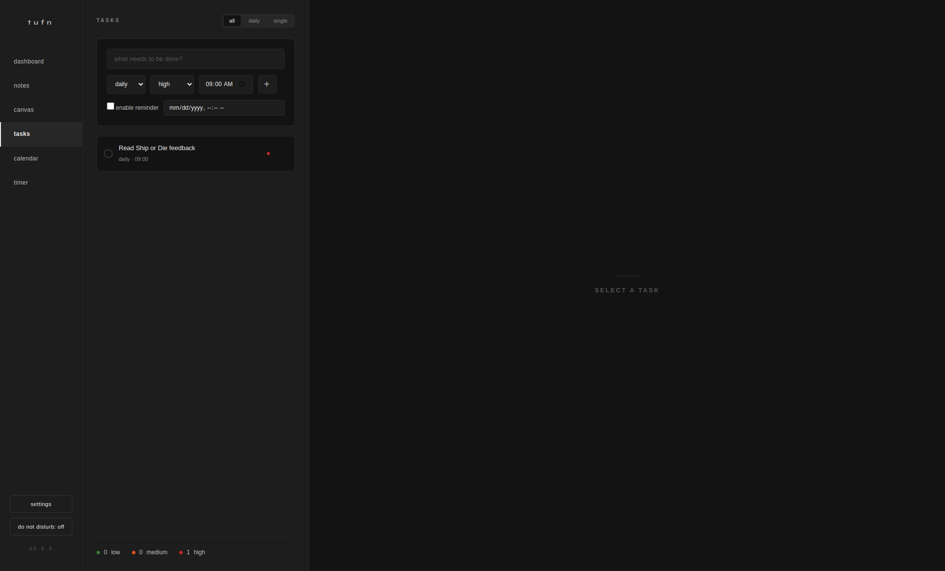 Tufn — Minimalist Productivity - Screenshot 4 showing product features and functionality