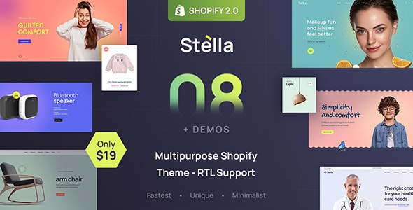 스텔라 - 다목적 쇼핑 테마 OS 2 - 비즈니스를 위해 설계된 다목적이고 현대적인 Shopify 테마 미디어 2