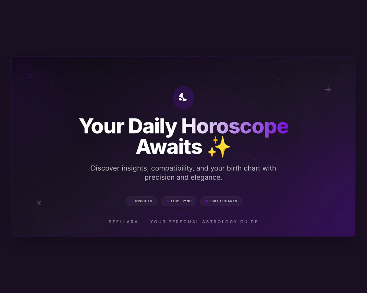 Stellara – Astrology & More 제품 배너